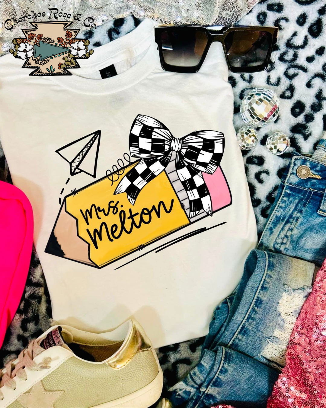 Personalized Teacher Tee Plus
