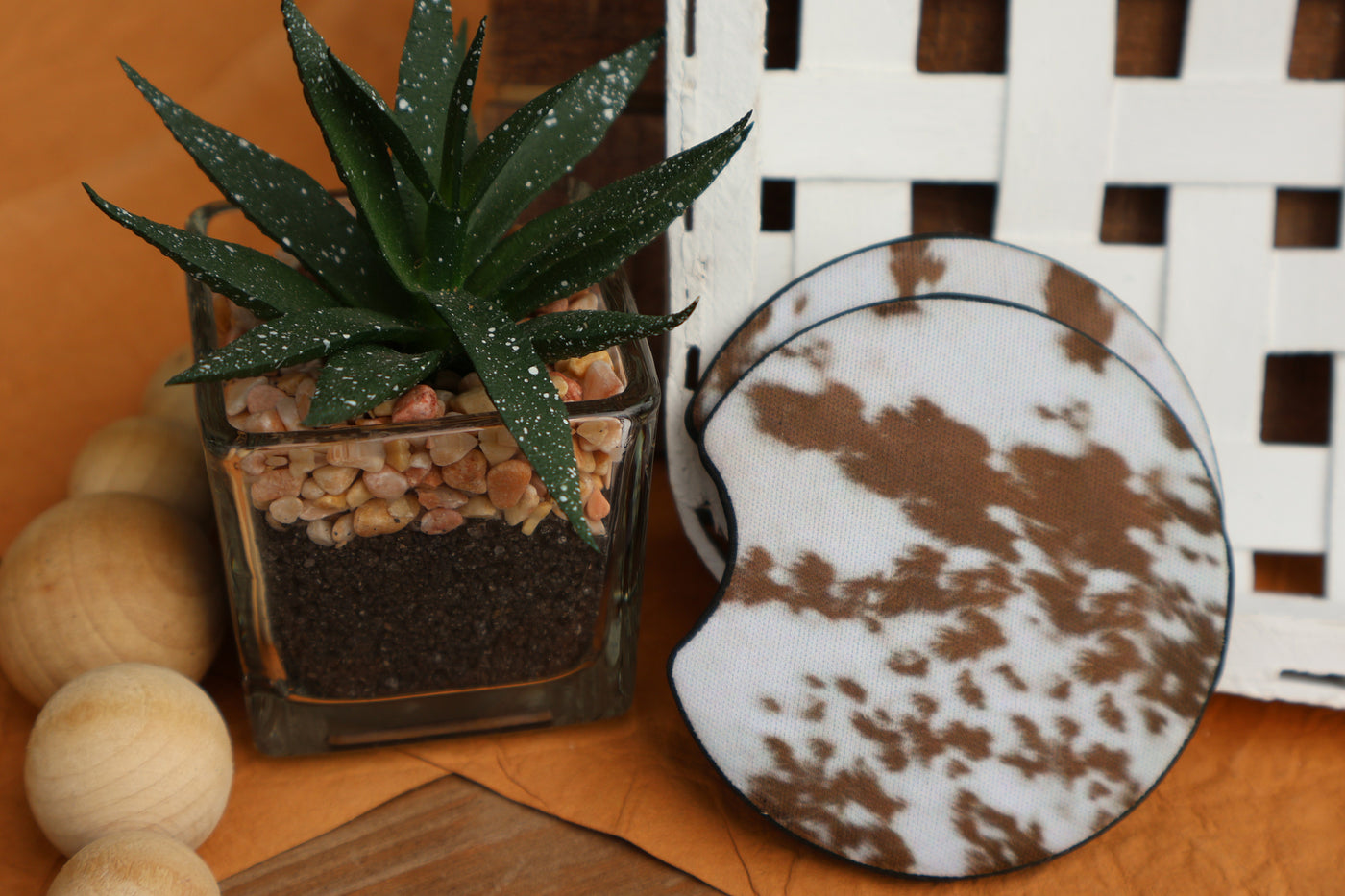 Speckled Hide Car Coasters