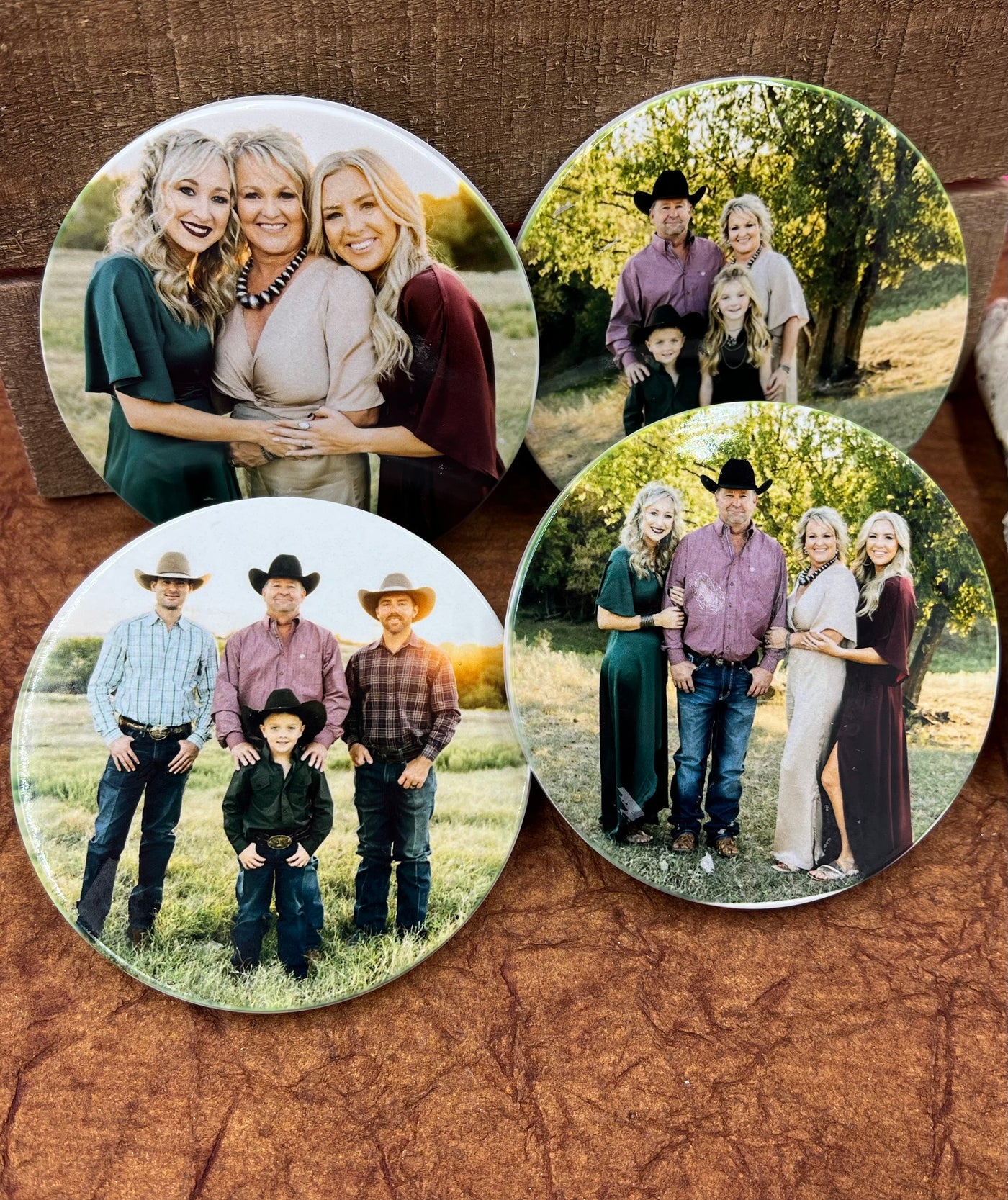 Set of 4 Custom Round Coasters